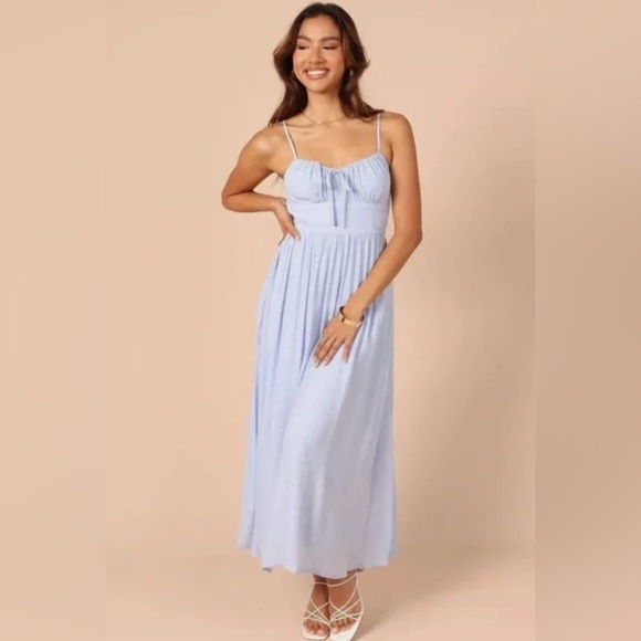 NWOT Petal & Pup Black Darcie Sweetheart Neckline Midi Dress - Picture 2 of 8